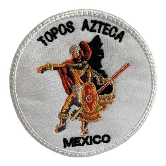 Badge TOPOS AZTECA MEXICO Thread Patch Embroidered Chevron - Picture 2 of 3